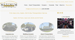 Desktop Screenshot of maximumlimousine.com