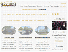 Tablet Screenshot of maximumlimousine.com